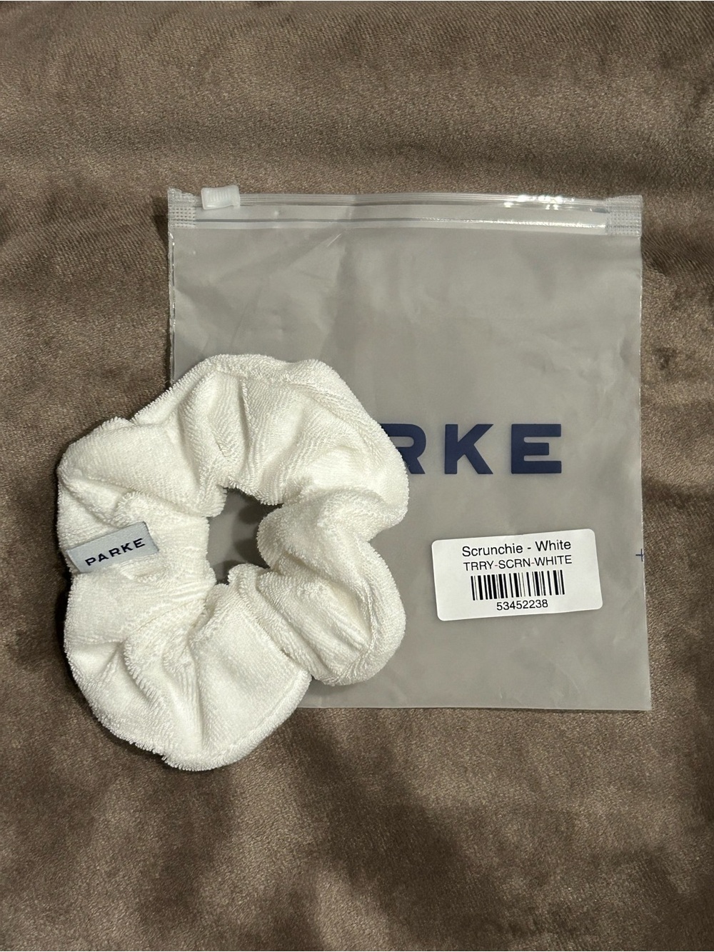 NIB Parke Terry Scrunchie - White